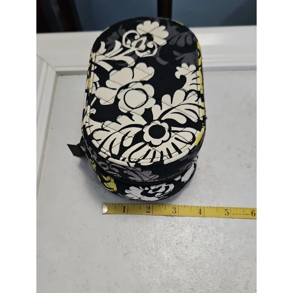 Vera Bradley Black & Yellow Quilted Travel Jewelry Case